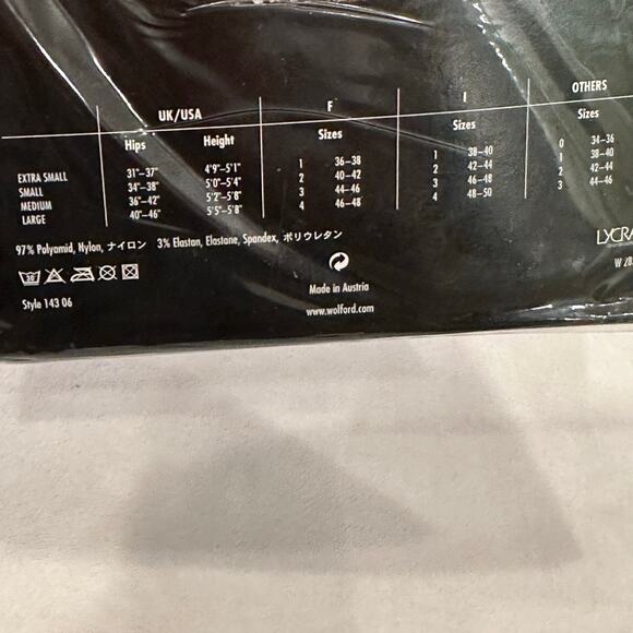 NEW Wolford The Sixties Net Tights sz M Brown Fishnet Tights Medium - Picture 4 of 5